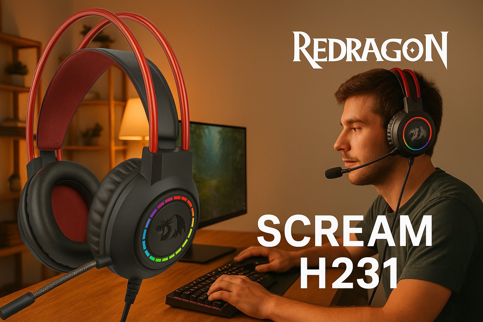 Scream H231 Redragon – твой акустический союзник в виртуальных сражениях  